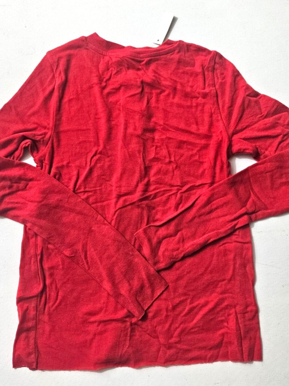 Madewell Wool-Blend Crewneck Cardigan Red Women's XS NT727 - Picture 2 of 5